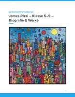 Vorschau - Unterrichtsreihen - James Rizzi – Biografie & Werke Unterrichtsmaterial (Klasse 5–9) - Deckblatt