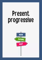 Vorschau - Arbeitsblätter - Present progressive Englisch Grammatik Übung Arbeitsblatt - Deckblatt
