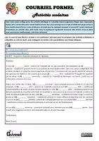 Vista previa - Hojas de trabajo - COURRIEL FORMEL – ACTIVITÉS SCOLAIRES (Conjugaison) - página 1