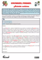 Vista previa - Hojas de trabajo - COURRIEL FORMEL – ACTIVITÉS SCOLAIRES (Conjugaison) - página 2