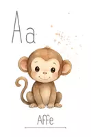Vorschau - Spiele - Deutsche Alphabet mit Tieren | Lernkarten in vier Größen - Seite 1