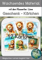Vorschau - Bildkarten - Geschenk-Kärtchen: Löwenklasse - Deckblatt