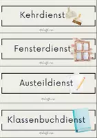 Vorschau - Poster - Klassendienste für den Unterricht - Rollen & Aufgaben im Klassenzimmer übersichtlich - Seite 3