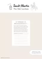 Vorschau - Arbeitsblätter - Sankt Martin - Lerntheke Kl.3/4 - Deckblatt