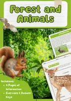 Vorschau - Arbeitsblätter - Forest and Animals auf Englisch - Deckblatt