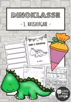 Vorschau - Arbeitsblätter - Dinoklasse - Mein erster Schultag - Erste Hausaufgabe - Einschulung - Deckblatt