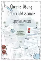 Vorschau - Stundenentwürfe - Trennverfahren: Filtrieren | Chemie Übung 8 | fertige Unterrichtsstunde | sofort einsetzbar - Deckblatt