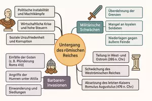 Vorschau - Arbeitsblätter - Arbeitsblatt "Warum das Römische Reich zerfiel und wie das Mittelalter begann" + interaktive Lösung & MP3 + Mindmap + Infografik - Seite 3