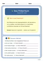 Vorschau - Arbeitsblätter - Deutsch DAZ/DAF Grammatik Präteritum - Seite 1