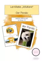 Vorschau - Stationenlernen - Lerntheke: Der Panda (Wildtiere) - Deckblatt