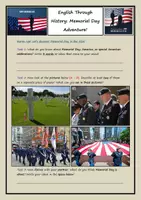 Aperçu - Préparation de séance / Séance complète - English Through History: Memorial Day Adventure! 🎖️ (Anglais) - Page de couverture