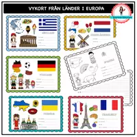 förhandsvisning - Vykort från Europa - försättsblad