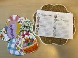 Voorbeeld - Paasei-dictee 🐰 - Voorblad