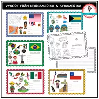 förhandsvisning - Vykort från Nordamerika och Sydamerika - försättsblad