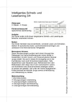 Vorschau - Arbeitsblätter - Intelligentes Schreib- und Lesetraining 3/4 - Seite 1