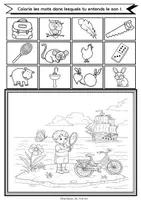 Aperçu - Feuilles d'exercices - Pack Complet Phonologie GS : Les 7 Livrets des sons Méthode Maternelle - Page 3