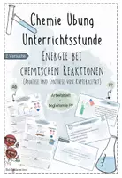 Vorschau - Stundenentwürfe - Chemische Reaktionen | Chemie Übung 8 | 14 fertige Unterrichtsstunden | sofort einsetzbares Materialpaket - Seite 1