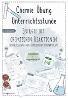 Vorschau - Stundenentwürfe - Entwässerung von Kupfersulfatpentyhydrat | Chemie Übung 8 | fertige Unterrichtsstunde | sofort einsetzbar - Deckblatt
