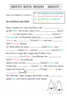 Vorschau - Arbeitsblätter - Arbeitsblatt zur Adjektivdeklination im Akkusativ // DaZ - Seite 1