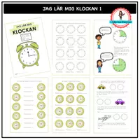 förhandsvisning - Jag lär mig klockan - 1 - försättsblad