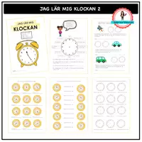 förhandsvisning - Jag lär mig klockan - 2 - försättsblad