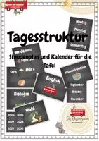 Vorschau - Fördermaterial/Inklusion - Tagesstruktur mit Tafelkalender - Deckblatt