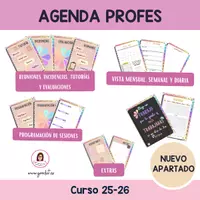 Vista previa - Para docentes: organización, planificación y formación - Agenda papel Goodat - Curso 25-26 (IMPRIMIBLE) - Portada