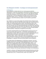 Vorschau - Arbeitsblätter - Das pädagogische Verhältnis – Grundlagen der Erziehungswissenschaft - Seite 1