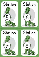 Vorschau - Stationenlernen - GRÖßER / KLEINER / GLEICH - Stationenkarten - Seite 2