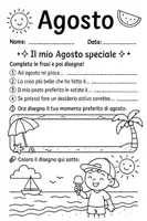 anteprima - Esercizi - Benvenuto AGOSTO! ⛱️ - Pagina di copertina