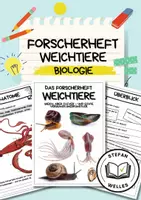 Vorschau - Arbeitsblätter - Forscherheft - Weichtiere - Eigenständiges Arbeiten - Deckblatt