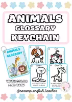 Vista previa - Tarjetas / Manipulativos - ANIMALS GLOSSARY KEYCHAIN (20 BASIC ANIMALS) - Portada