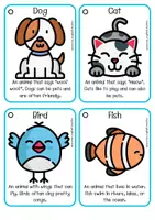 Vista previa - Tarjetas / Manipulativos - ANIMALS GLOSSARY KEYCHAIN (20 BASIC ANIMALS) - página 2