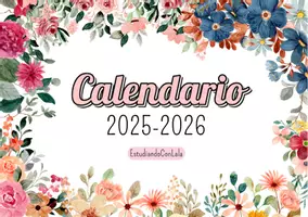 Vista previa - Para docentes: organización, planificación y formación - Calendario 2025-2026 flores - Portada