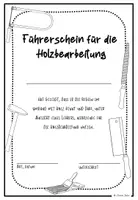 Vorschau - Mal- und Bastelvorlagen - Führerschein für die Holzbearbeitung Werken Sachunterricht Klasse 3 Klasse 4 - Seite 2