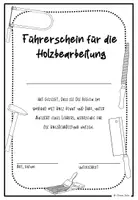 Vorschau - Mal- und Bastelvorlagen - Führerschein für die Holzbearbeitung Werken Sachunterricht Klasse 3 Klasse 4 - Seite 3