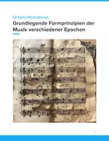 Vorschau - Unterrichtsreihen - Grundlegende Formprinzipien der Musik verschiedener Epochen – Unterrichtsmaterial Oberstufe (Klasse 10–12) - Deckblatt