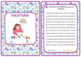 Vista previa - Hojas de trabajo - TARJETARIO MAXI DISLEXIA - página 2