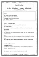 Vorschau - Arbeitsblätter - Lesetheater / Rollenspiel: "Neues Schuljahr" (3.-5. Klasse; Leseförderung; DaZ-geeignet) - Deckblatt