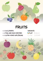 Vorschau - selbst erstellte Cliparts/Grafiken - Obst (BUNDLE) - ClipArt Paket - Seite 3