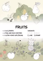 Vorschau - selbst erstellte Cliparts/Grafiken - Obst (BUNDLE) - ClipArt Paket - Seite 2