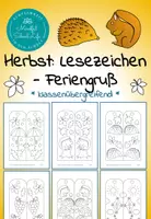 Vorschau - Arbeitsblätter - Herbst: Lesezeichen - Feriengruß - Deckblatt