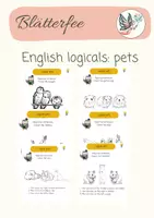 Vorschau - Arbeitsblätter - English Logicals pets I Leseverstehen - Deckblatt
