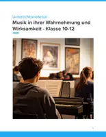 Vorschau - Unterrichtsreihen - Musik in ihrer Wahrnehmung & Wirksamkeit – Arbeitsheft Musikunterricht (Klasse 10–12) - Deckblatt