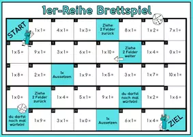 Vorschau - Unterrichtsreihen - EINMALEINS Brettspiele (Mathe Einmaleins-Reihen 1-10) - Seite 1