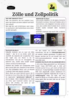 Vorschau - Arbeitsblätter - Arbeitsblätter zum Thema “Auswirkungen von Trumps Zollpolitik auf die deutsche Automobilindustrie” - Deckblatt