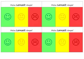 Vorschau - Anderer Materialtyp - Rückmeldung Verhalten Lernzeit-Ampel mit Smileys in grün, gelb, rot - Deckblatt