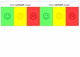 Vorschau - Anderer Materialtyp - Rückmeldung Verhalten Lernzeit-Ampel mit Smileys in grün, gelb, rot - Seite 1
