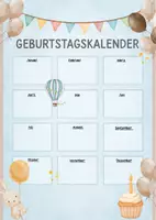Vorschau - Mal- und Bastelvorlagen - Hase Geburtstagskalender | Grundschule | Kita - Seite 1
