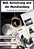 Vorschau - Arbeitsblätter - Neil Armstrong und die Mondlandung - Deckblatt